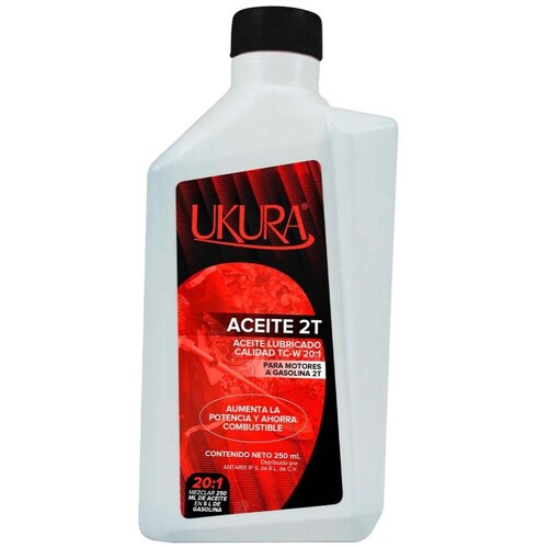 Aceite para Motor de 2 T 250 Ml Proporción 20:1 Ukura