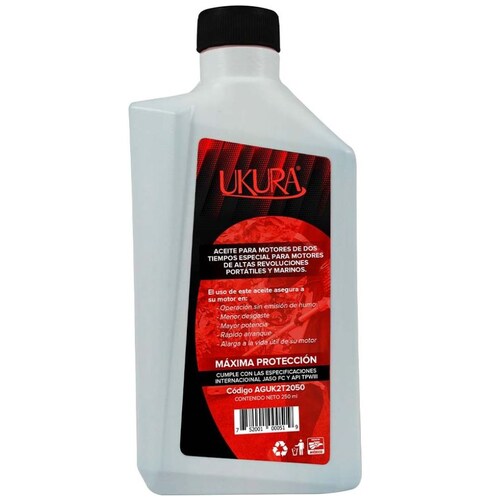 Aceite para Motor de 2 T 250 Ml Proporción 20:1 Ukura