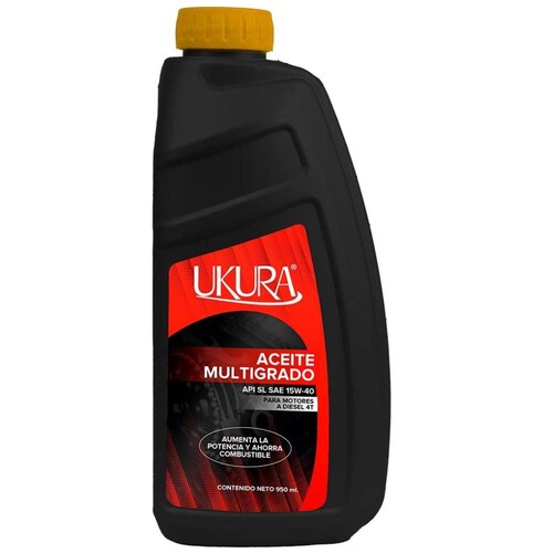 Aceite Multigrado 15W40 para Motor de 4 Tiempos 950Ml