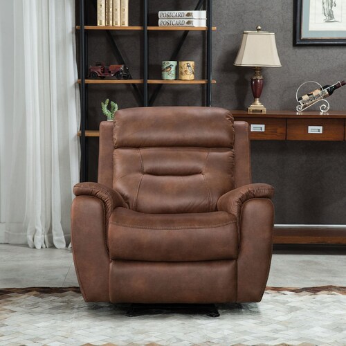 Sillón Reclinable con Mecedora Mustang Café Claro