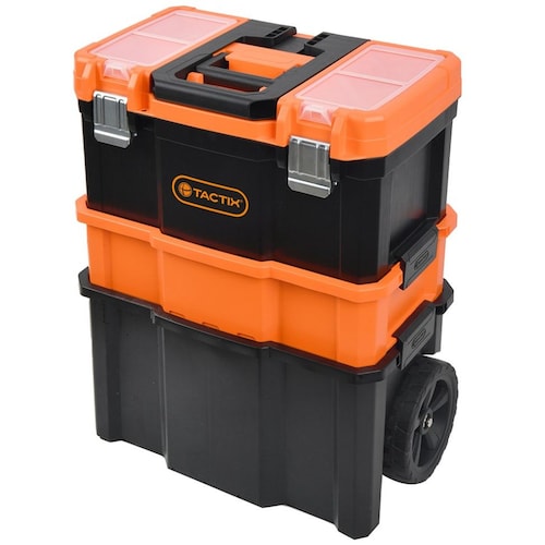 Juego de 3 Cajas de Herramientas Rodante Tactix