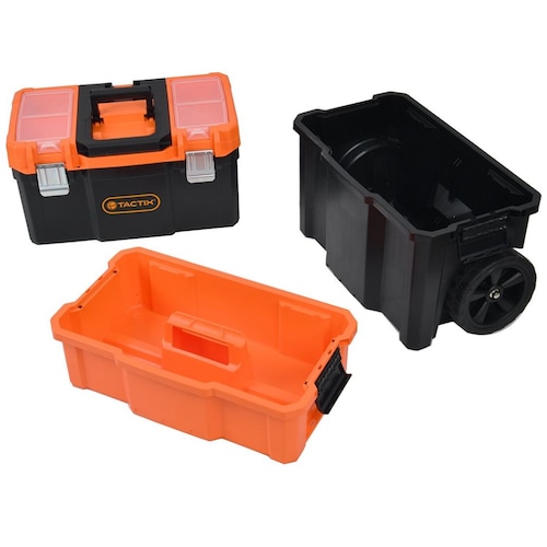 Juego de 3 Cajas de Herramientas Rodante Tactix
