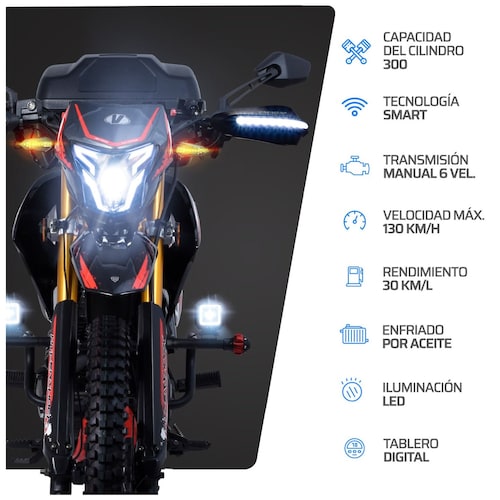 Motocicleta Vento Crossmax 300 Pro Negro 2025