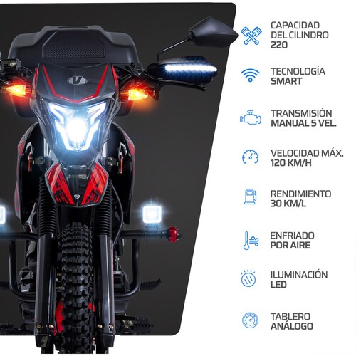 Motocicleta Vento Crossmax 220Cc Negro 2025
