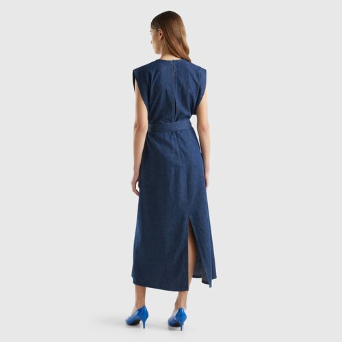 Vestido Largo con Cinta  para Mujer Benetton