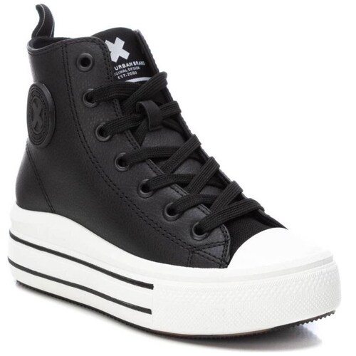 Tenis Bota con Agujeta 18-23 Negro para Niña Xti