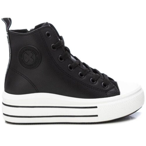 Tenis Bota con Agujeta 18-23 Negro para Niña Xti