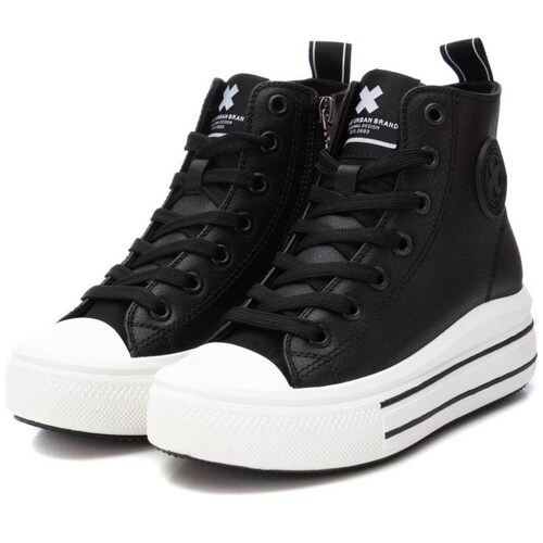 Tenis Bota con Agujeta 18-23 Negro para Niña Xti