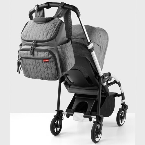 Mochila Pañalera Skiphop Forma Gris