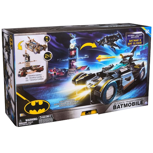 Figura Batman Vehículo Transformable Batglider Pulgadas Spin Master