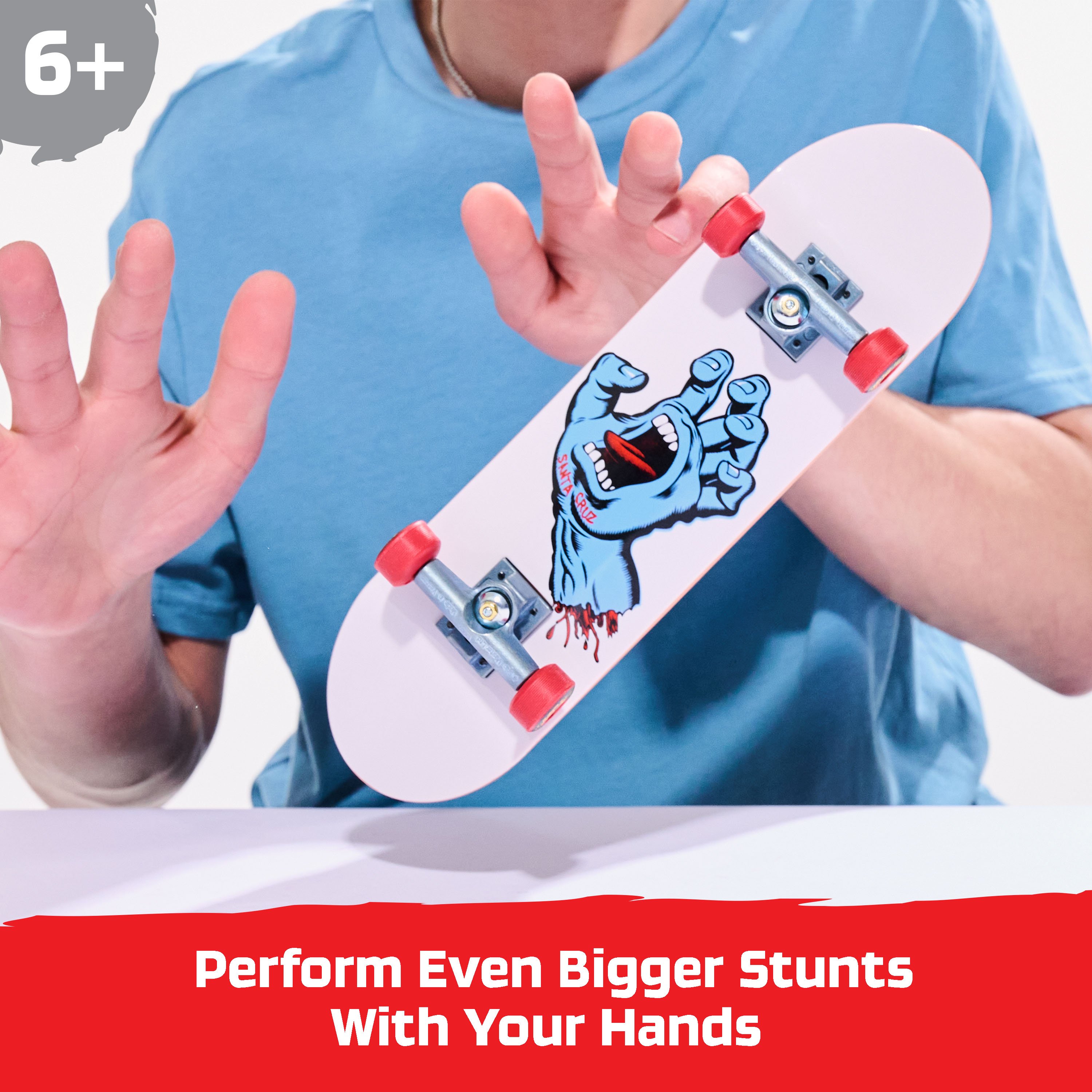 Tech Deck Real Skateboards Handboard, Mini Monopatín De 27,6 Cm Con Gráficos Auténticos, Solo Para Uso Manual, Ideal Para Niños Desde 5 Años