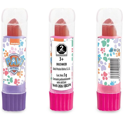 Lipstick de Caramelo Sabor Fresa Paw Patrol Barbie