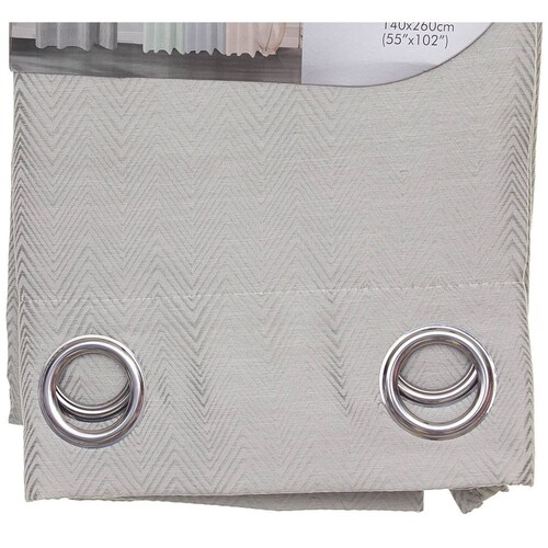Cortina 1 Panel Menta Textura Triangulo 140X260 Home Living