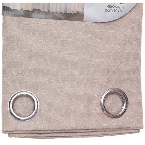 Cortina 1 Panel Beige Textura 140X260 Home Living