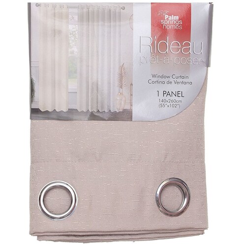 Cortina 1 Panel Beige Textura 140X260 Home Living
