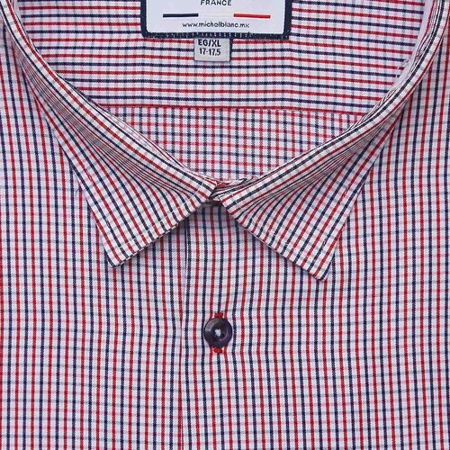 Camisa Diseño a Cuadros y Contrates para Hombre Michael Blanc