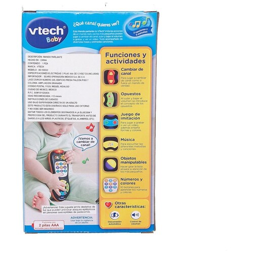 Mando Parlante Enseña Números Colores Palabras para Bebé Vtech