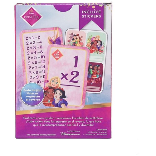 Flash Cards Multiplicaciones Princesas Novelty