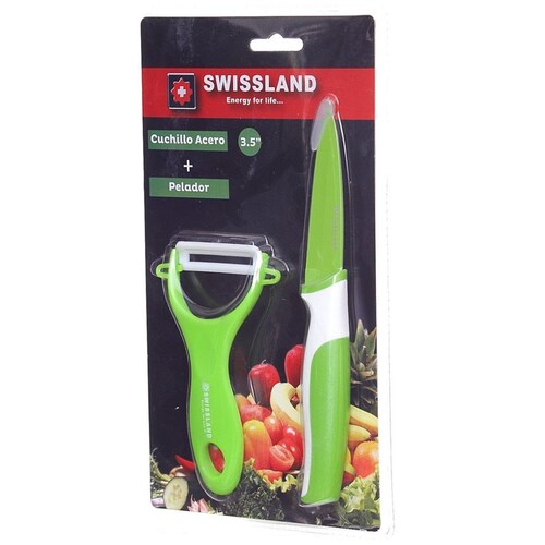 Set Cuchillo Verde 2 Pzas Swissland