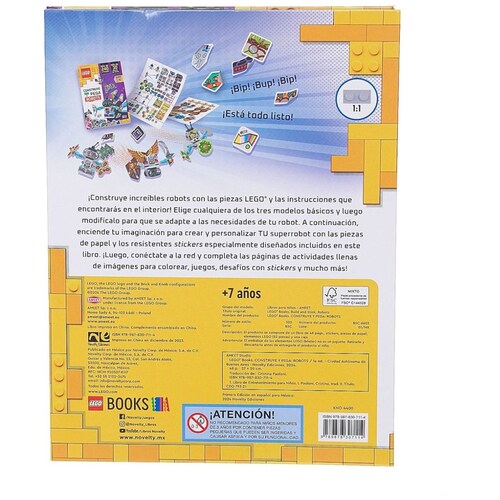 Lego Construye Y Pega Robots Novelty
