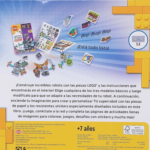 Lego Construye Y Pega Robots Novelty