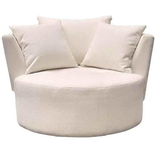 Sillón Ocasional Ingrid Tela Blanco Liz