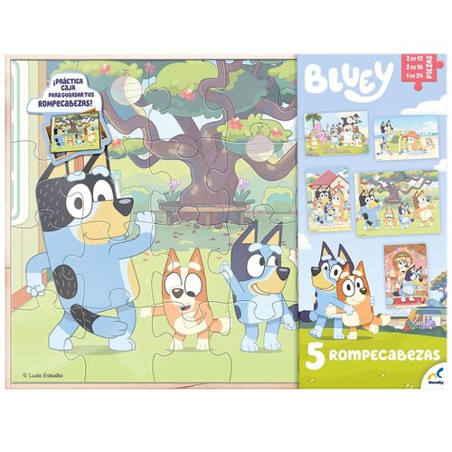 Rompecabezas de Madera Bluey 5 en 1 Novelty