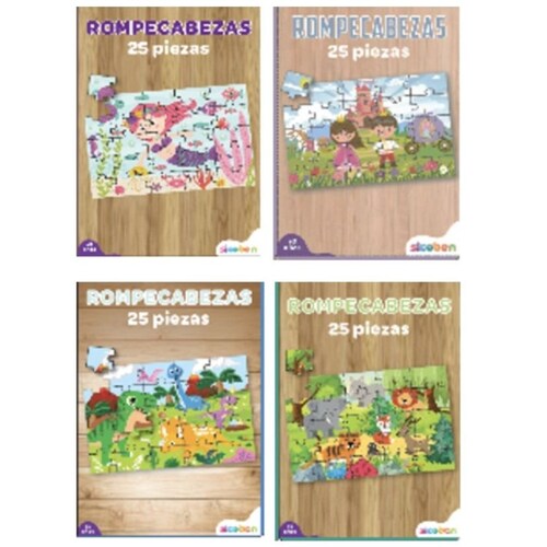 Rompecabezas 10X15X3.4Cm con 25 Piezas 4 Modelos Wizzdom