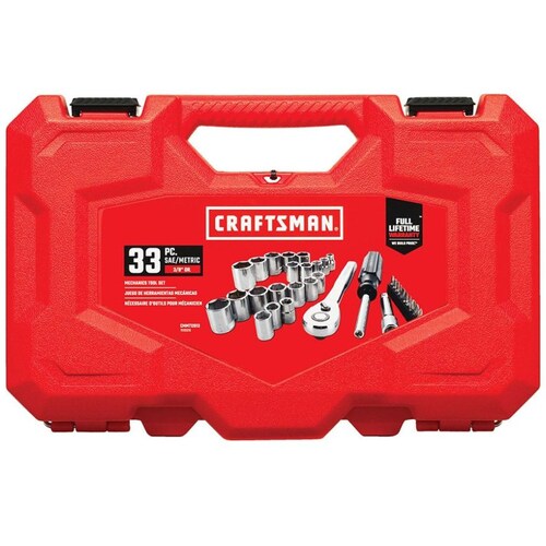 Juego de Herramientas Mecánicas 3/8 33 Piezas Craftsman