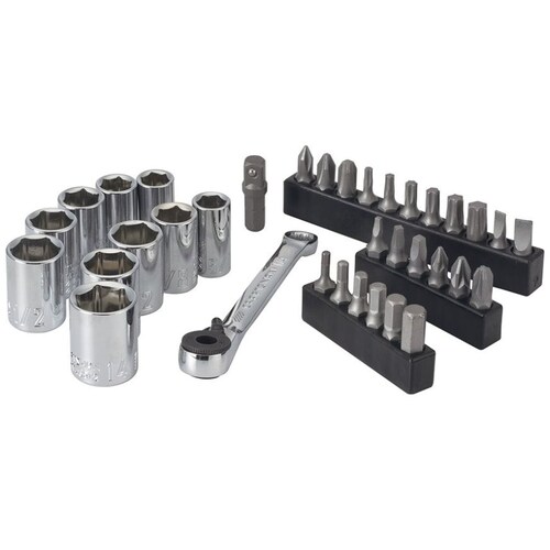 Set 35 Piezas Puntas Y Dados Ángulo Recto Craftsman