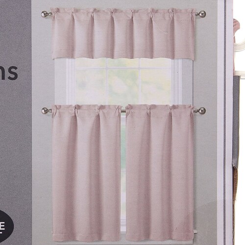 3 Pzas Cortinas para Cocina Palo de Rosa Home Living