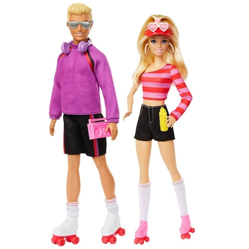 Muñecos Barbie y Ken en Patines 65 Aniversario Mattel