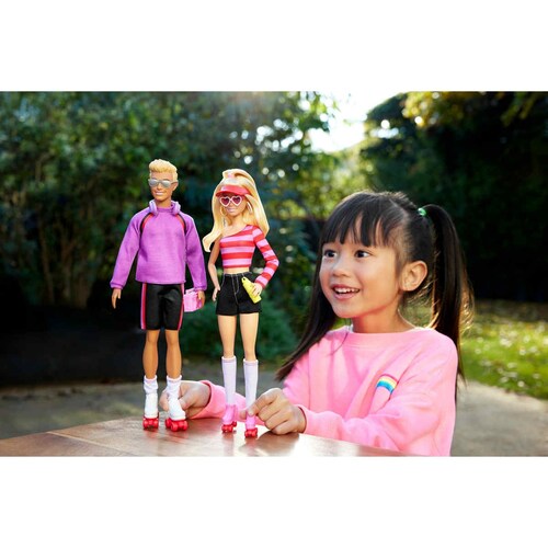 Muñecos Barbie y Ken en Patines 65 Aniversario Mattel