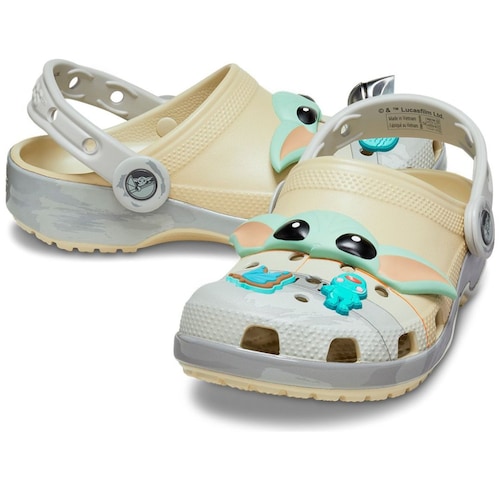 Crocs Grogu Classic Clog 18-23 Beige para Niño