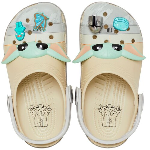 Crocs Grogu Classic Clog 18-23 Beige para Niño