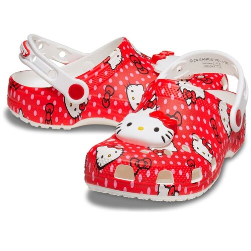Crocs Hello Kitty Classic 18-23 Rojo para Niña