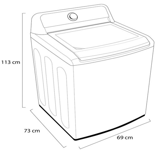 Lavadora LG 19 Kg Automática Carga Superior One