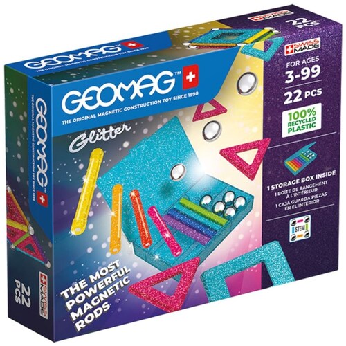 Set Construcción Magnético Glitter 22 Pzs Geomag Sanborns