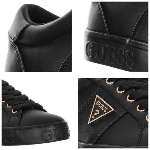 Tenis Negro con Logo Triangular para Mujer Guess