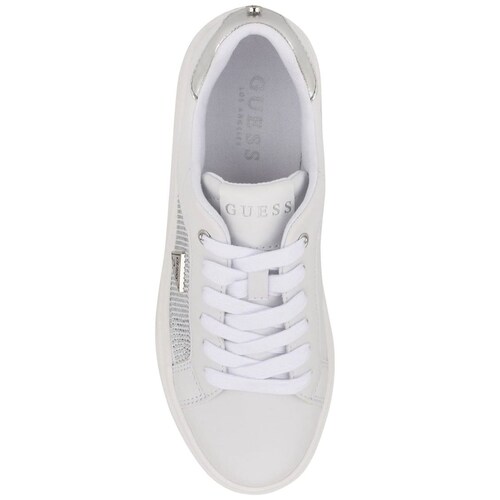 Tenis Aplicación Logo y Detalles Plateados para Mujer Guess