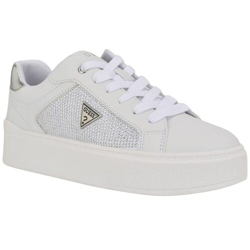 Tenis Aplicación Logo y Detalles Plateados para Mujer Guess
