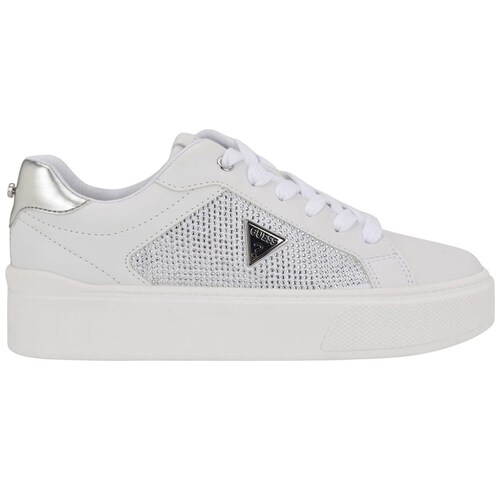 Tenis Aplicación Logo y Detalles Plateados para Mujer Guess