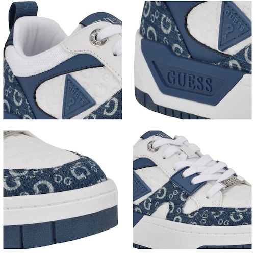 Tenis con Plataforma y Monogram Azul para Mujer Guess