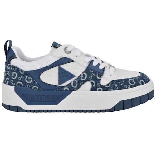 Tenis con Plataforma y Monogram Azul para Mujer Guess