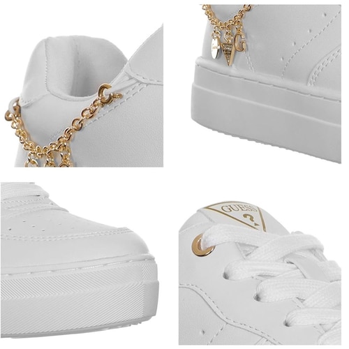Tenis Blancos con Cadena Abalorios para Mujer Guess