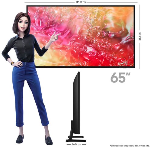 Pantalla Samsung 65 Pulgadas 4K Un65Du7000Fxzx