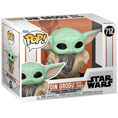 Pop Star Wars The Mandalorian Grogu con Armadura Funko