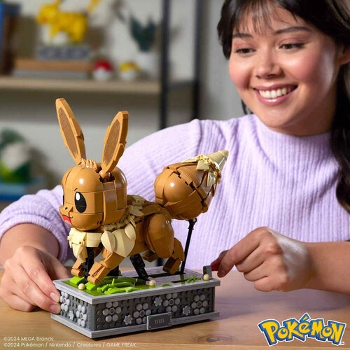 Mega Pokémon Juguete de Construcción Eevee con Movimiento Mattel