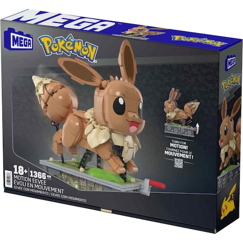 Mega Pokémon Juguete de Construcción Eevee con Movimiento Mattel