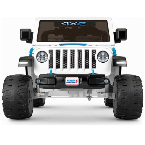 Fisher-Price Power Wheels Jeep® Wrangler 4Xe 12V Blanco Mattel